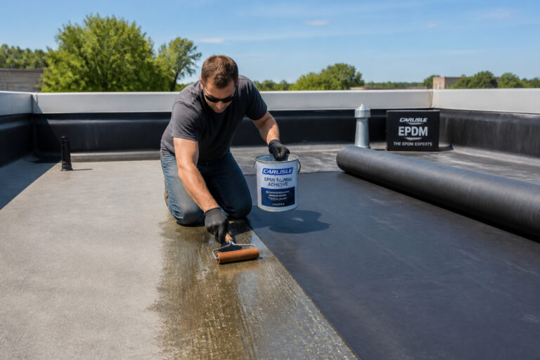 Application dune membrane epdm
